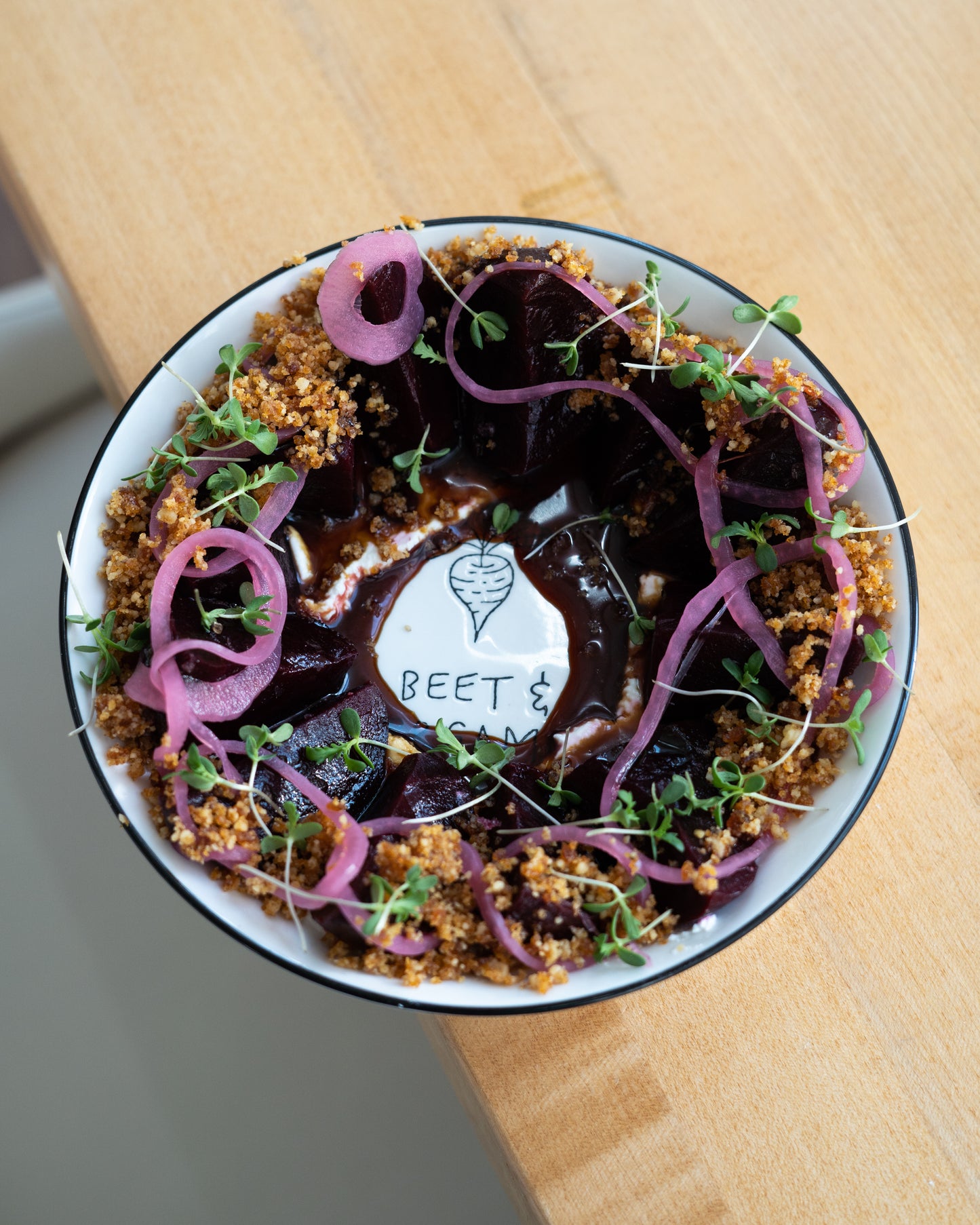 Sweet Beetroot Salad | Whipped Feta | Pickled Onions | Walnut Crumble